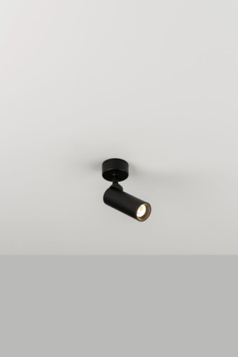 Haul Ø4 - Spot aplicat cilindric negru ajustabil